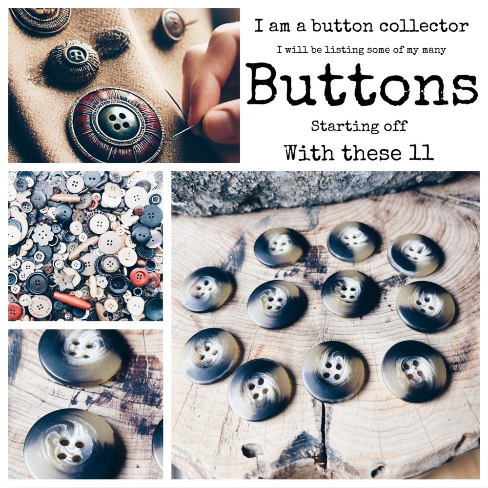 Marbled Brown Tortoiseshell Effect Resin Buttons for Blazers & Knitwear (11pc)